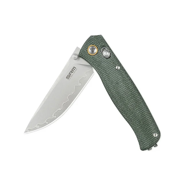 Ніж складаний туристичний SRM Medal (8,2 см) 140Cr / Micarta, зелений — Photo 1