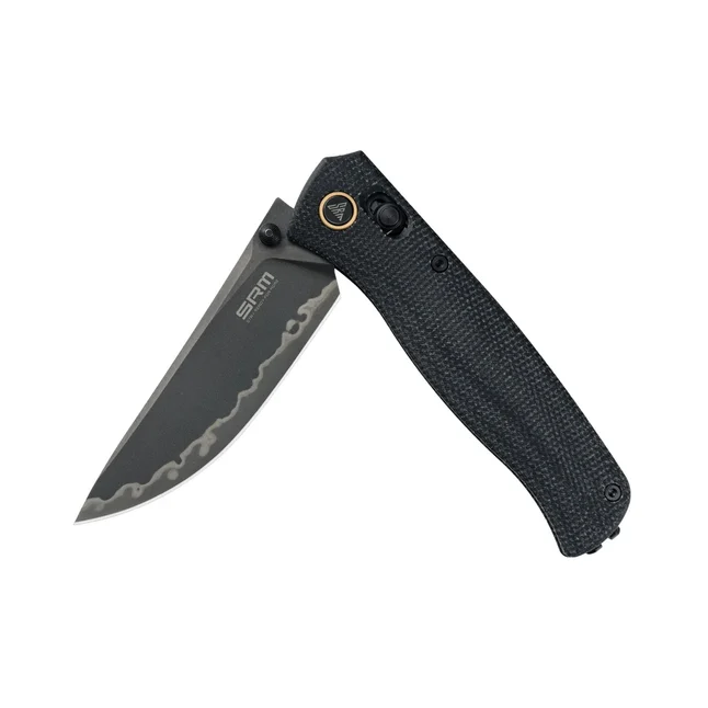Нож складной туристический SRM Medal (8,2 см) 140Cr/Micarta, черный — Photo 1