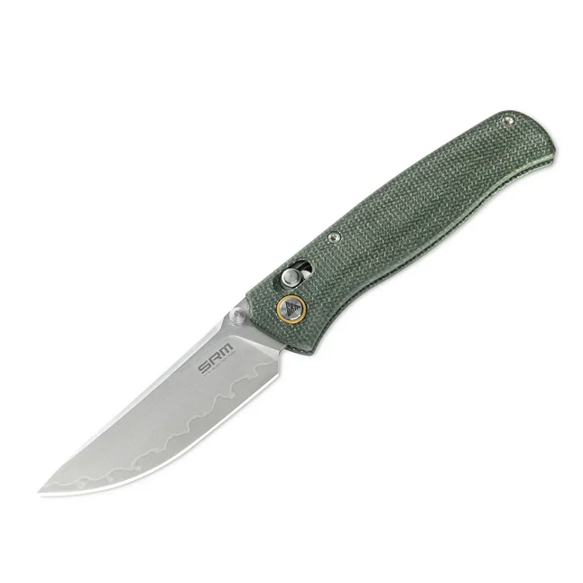 Ніж складаний туристичний SRM Medal (8,2 см) 140Cr / Micarta, зелений — Photo 2