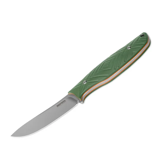 Ніж з чохлом туристичний SRM Fossa 605T-GP, (8.8 см) 14C28N / G10 зелений — Photo 2
