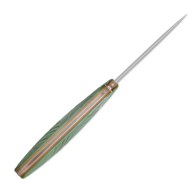 Ніж з чохлом туристичний SRM Fossa 605T-GP, (8.8 см) 14C28N / G10 зелений — Photo 4