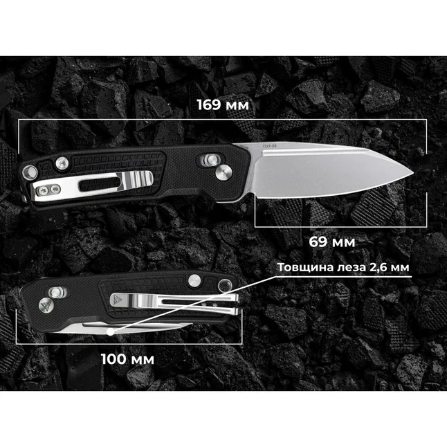 Нож складной карманный SRM Scout 7229-GB (6.9 см) 14C28N / G10 черный — Photo 10