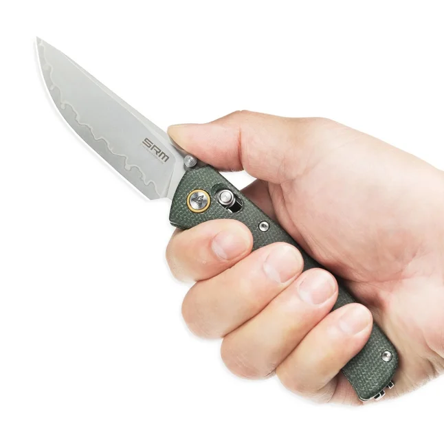 Ніж складаний туристичний SRM Medal (8,2 см) 140Cr / Micarta, зелений — Photo 8