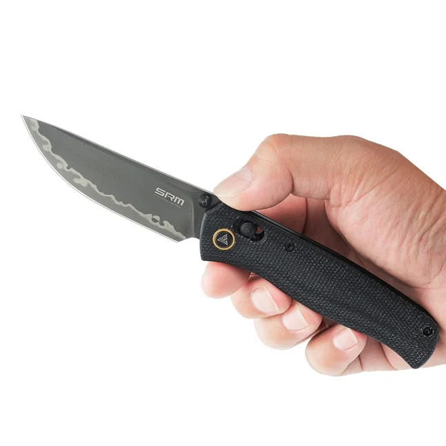 Нож складной туристический SRM Medal (8,2 см) 140Cr/Micarta, черный — Photo 8