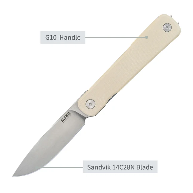 Ніж складаний SRM Palfrey 135L-GT, білий — Photo 9