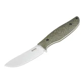 Ніж з чохлом туристичний SRM Fossa 605T-MP, (8.8 см) 14C28N / Micarta зелений — Photo 10