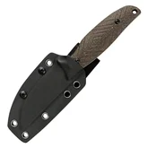 Ніж з чохлом туристичний SRM Fossa 605T-MW, (8.8 см) 14C28N / Micarta коричневий — Photo 13