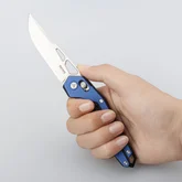 Ніж складаний туристичний SRM Mecha, (8.3 см) D2 / G10 блакитний — Photo 12